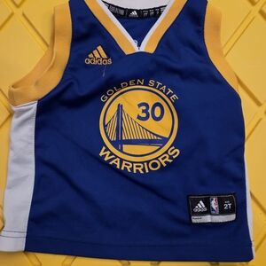 Adidas Kids Golden State Warriors Blue and Yellow Jersey